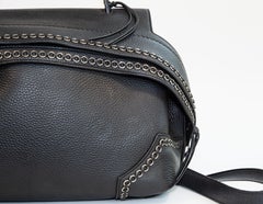 2000s Tod's Black Leather Wave 2-Way Bag