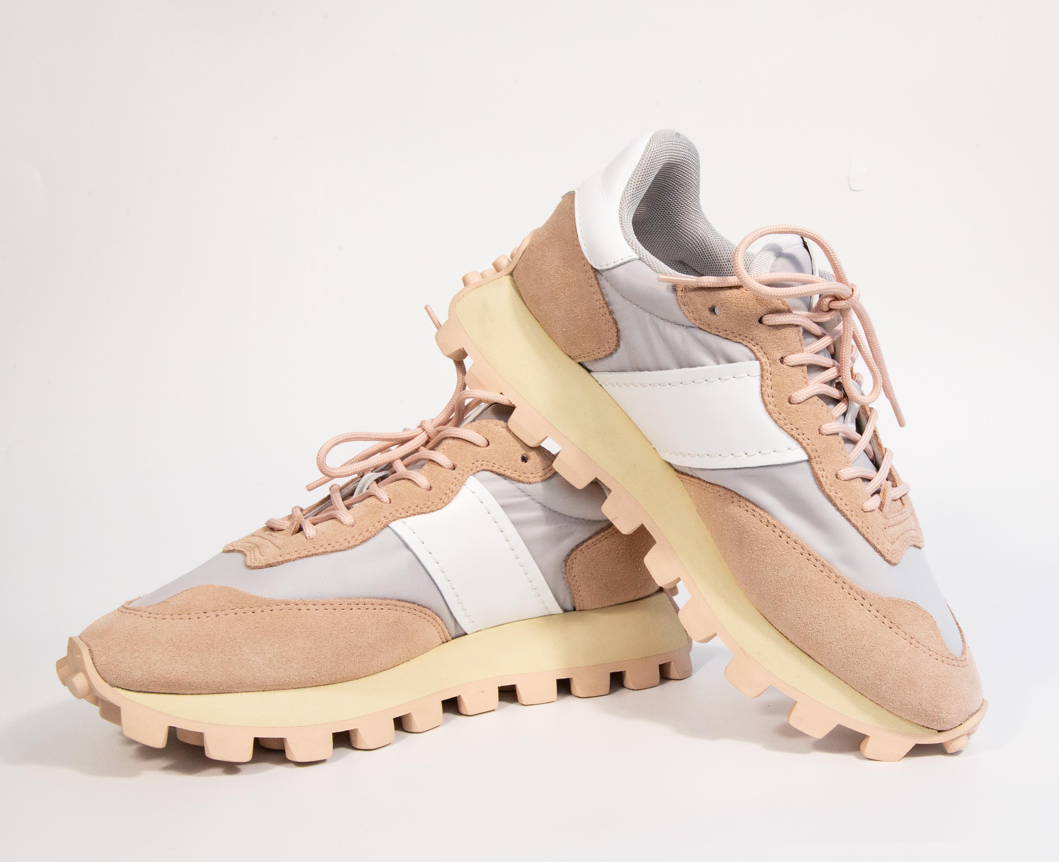 2000s Tod's Multicolor Stoff, Wildleder und Leder Sneakers Größe EU 38.5 Damen im Angebot