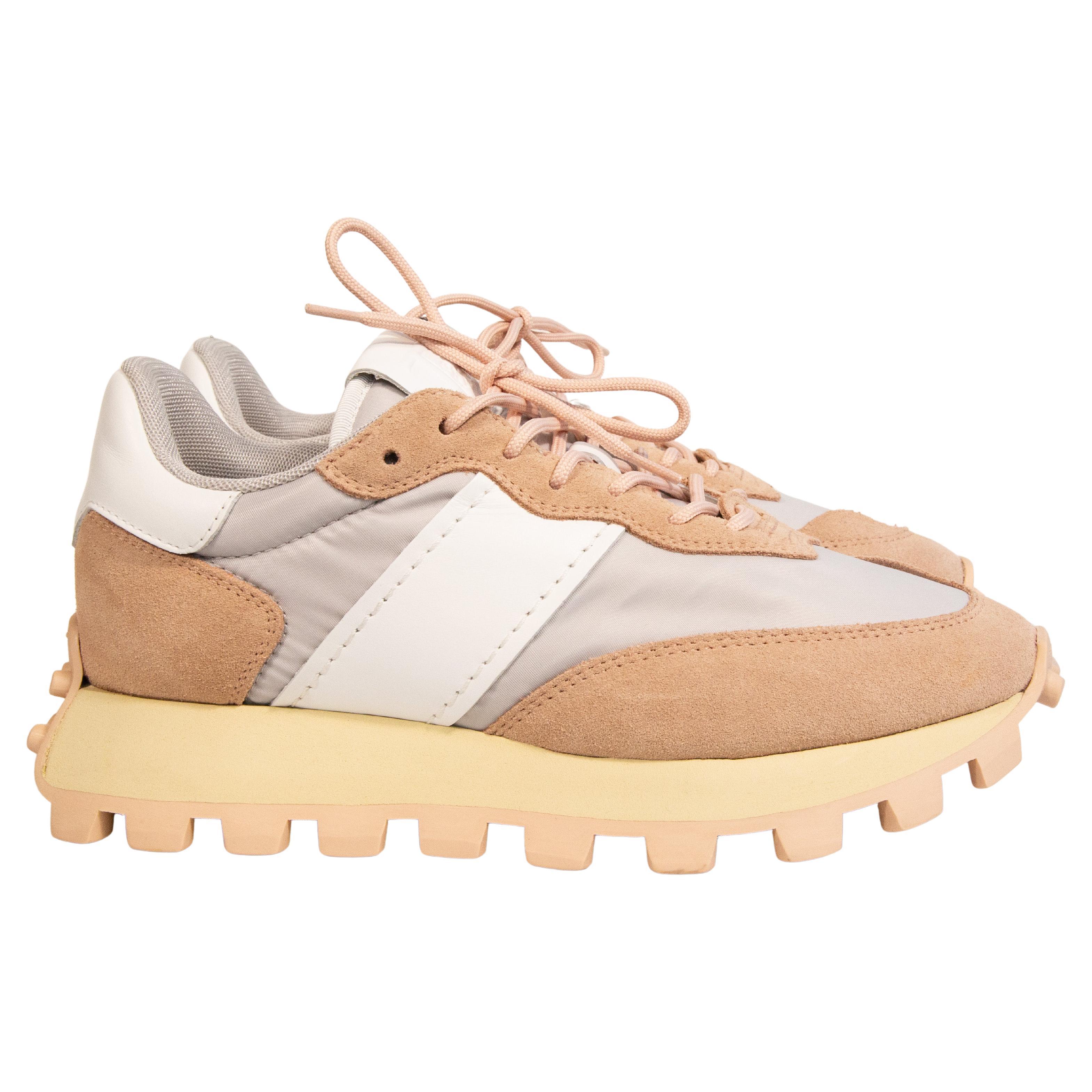 2000s Tod
s Multicolor Fabric, Suede and Leather Sneakers Size EU 38.5