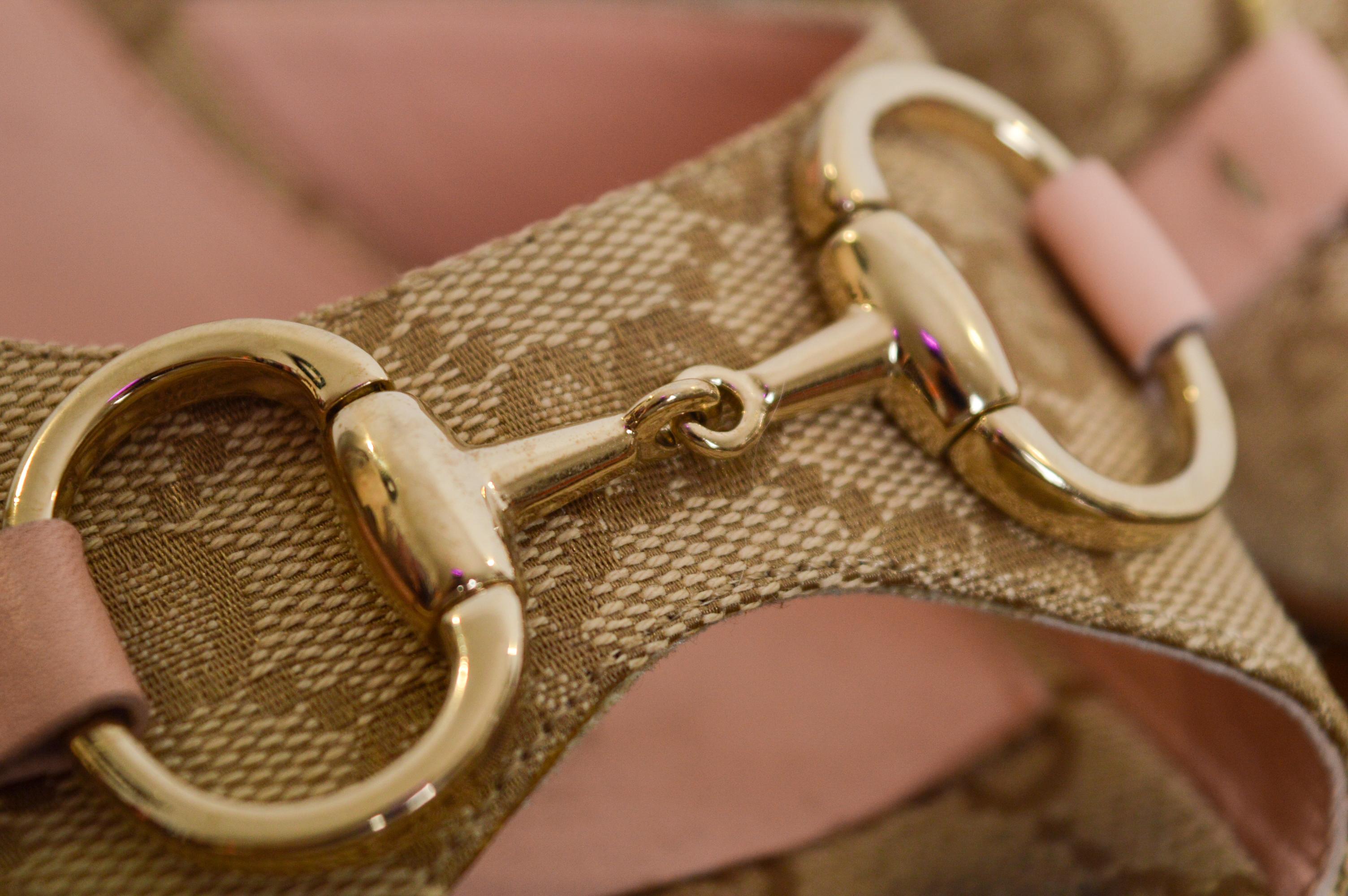 2000's Tom Ford era Gucci Horse bit Baby Pink Kitten Mules - Sandal High Heels 1