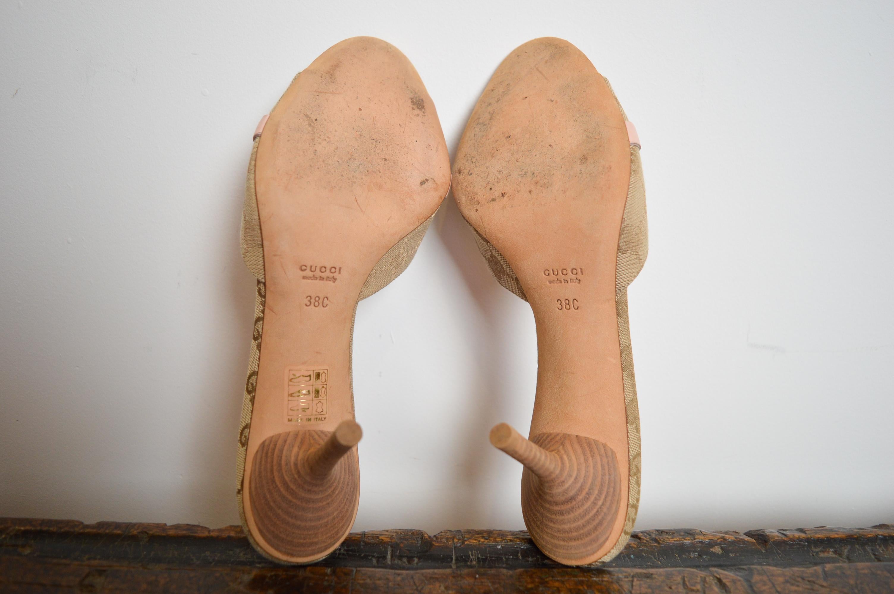 2000's Tom Ford era Gucci Horse bit Baby Pink Kitten Mules - Sandal High Heels 4