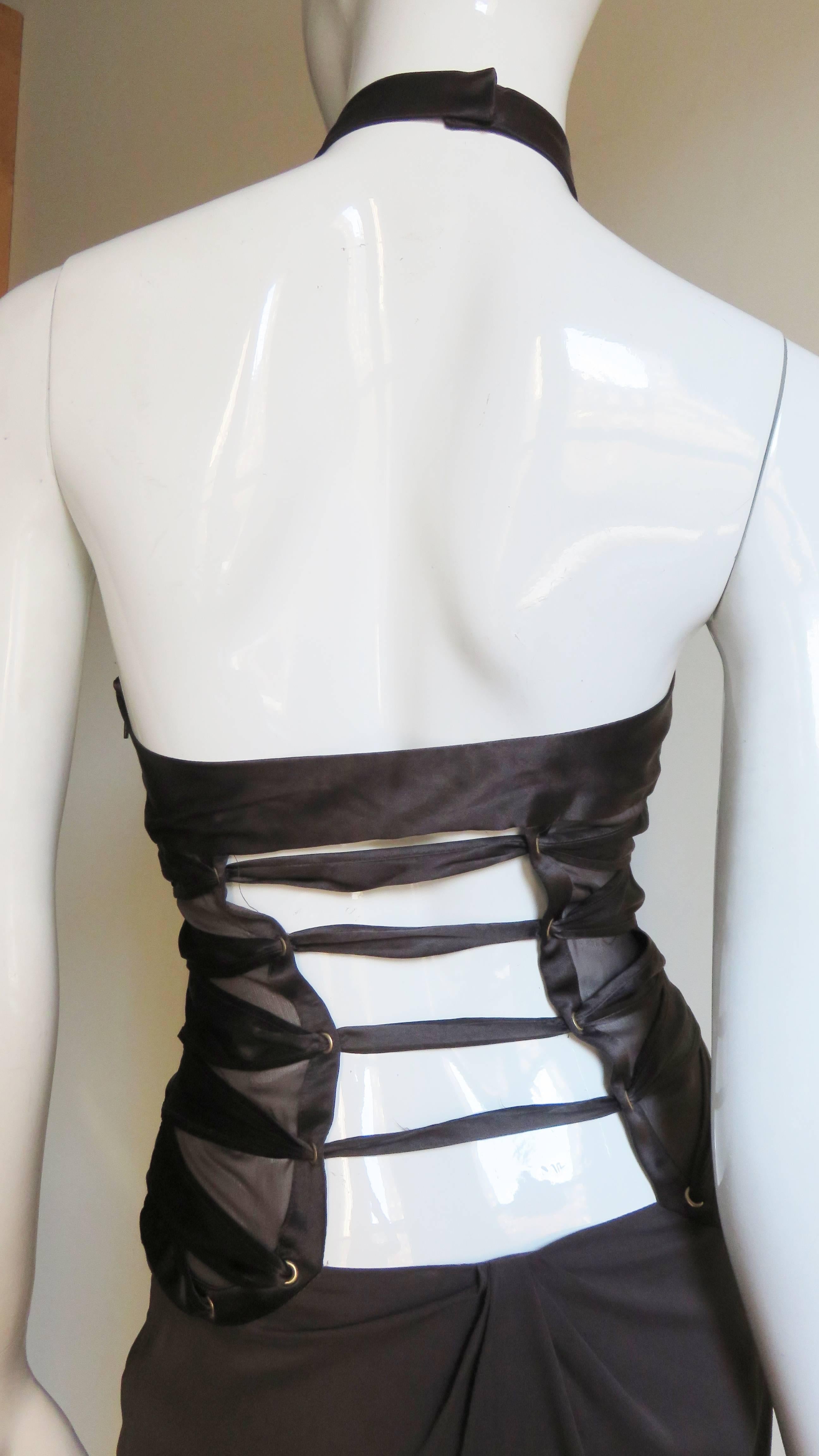 Tom Ford for Gucci S/S 2004 Silk Halter Dress 1
