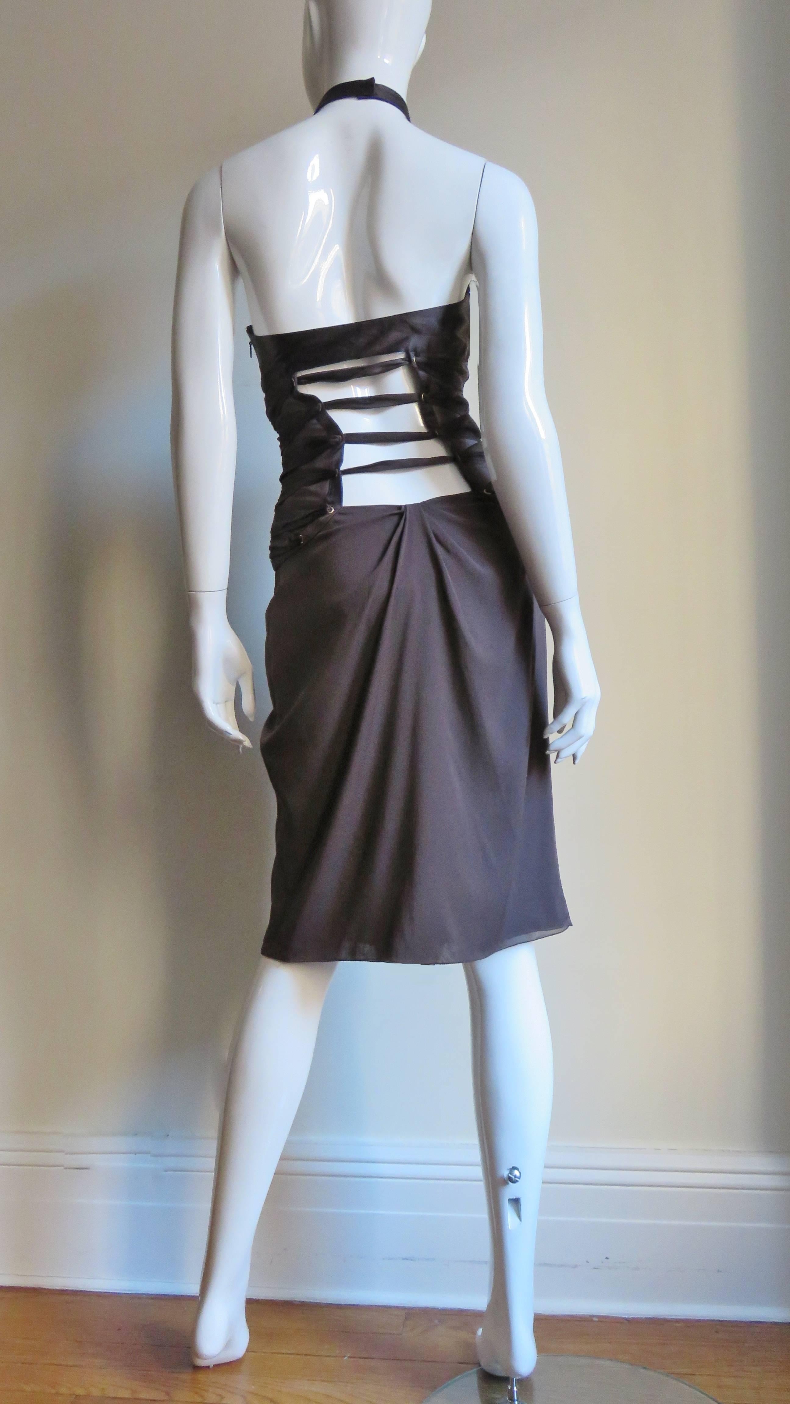 Tom Ford for Gucci S/S 2004 Silk Halter Dress For Sale 3