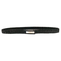 2000s Tom Ford for Gucci Elasticated Black Leather Waist Belt