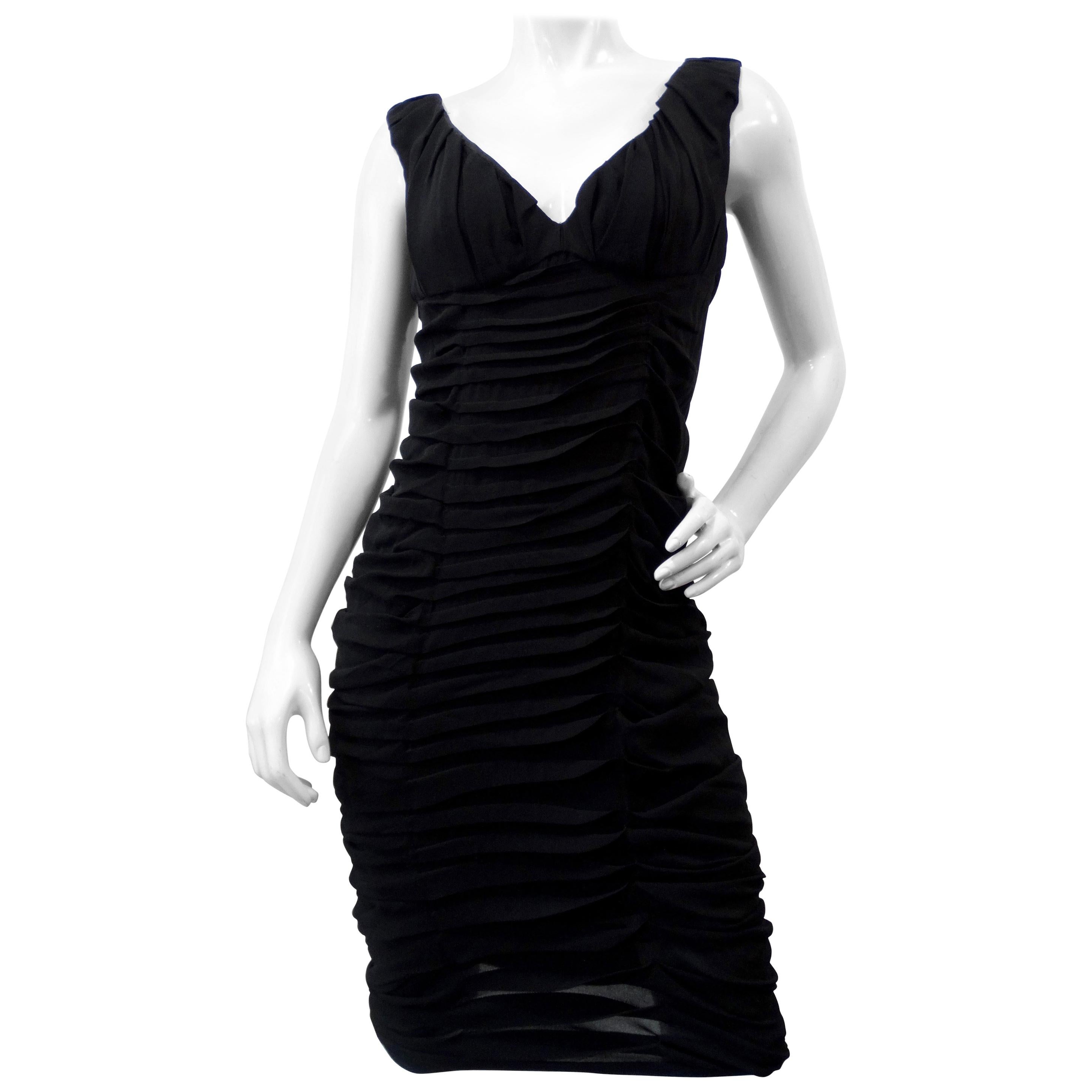 Tom Ford For Yves Saint Laurent 2000s Ruched Cocktail Dress