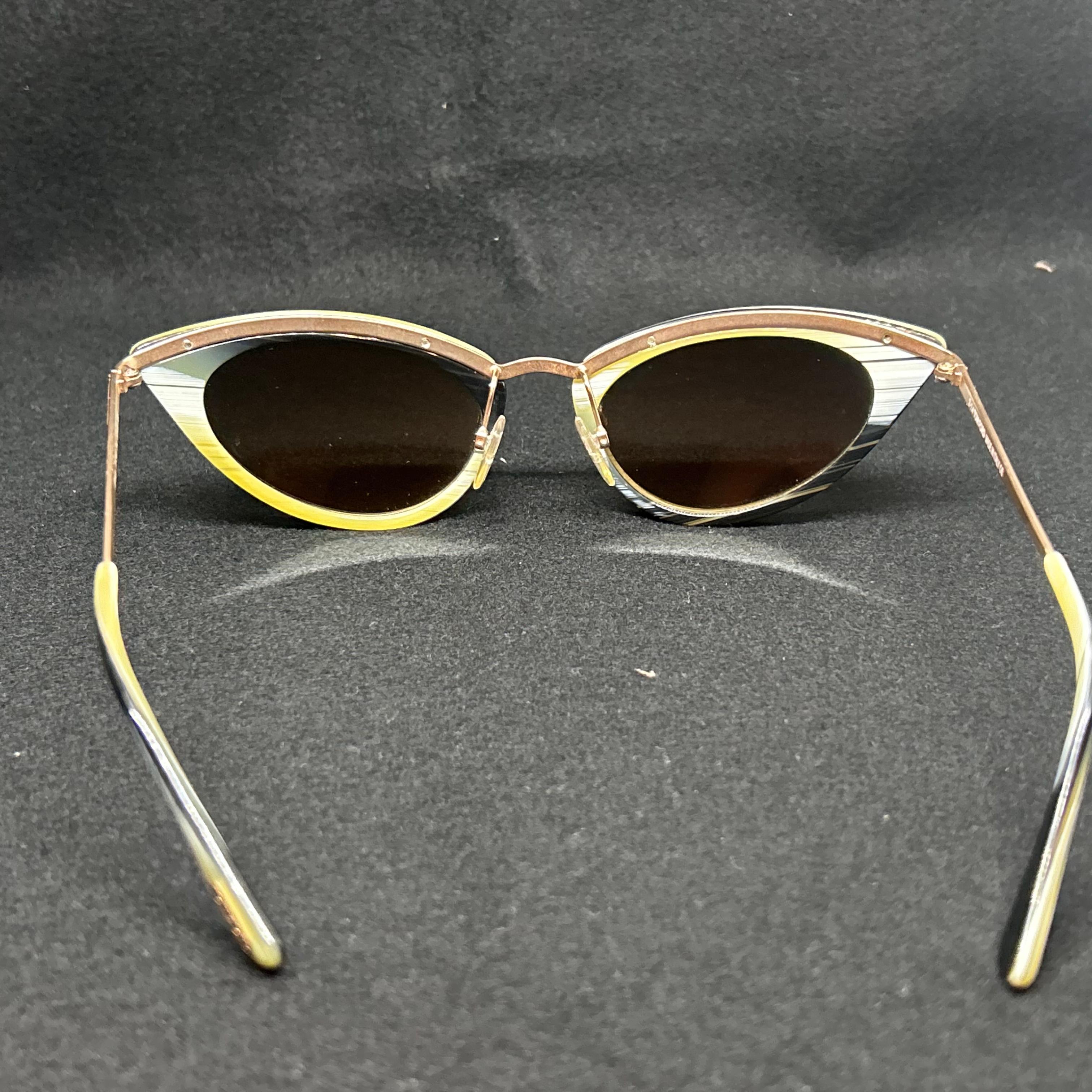 Años 2000 Tom Ford  Gafas de sol vintage ojo de gato amarillas y blancas 5