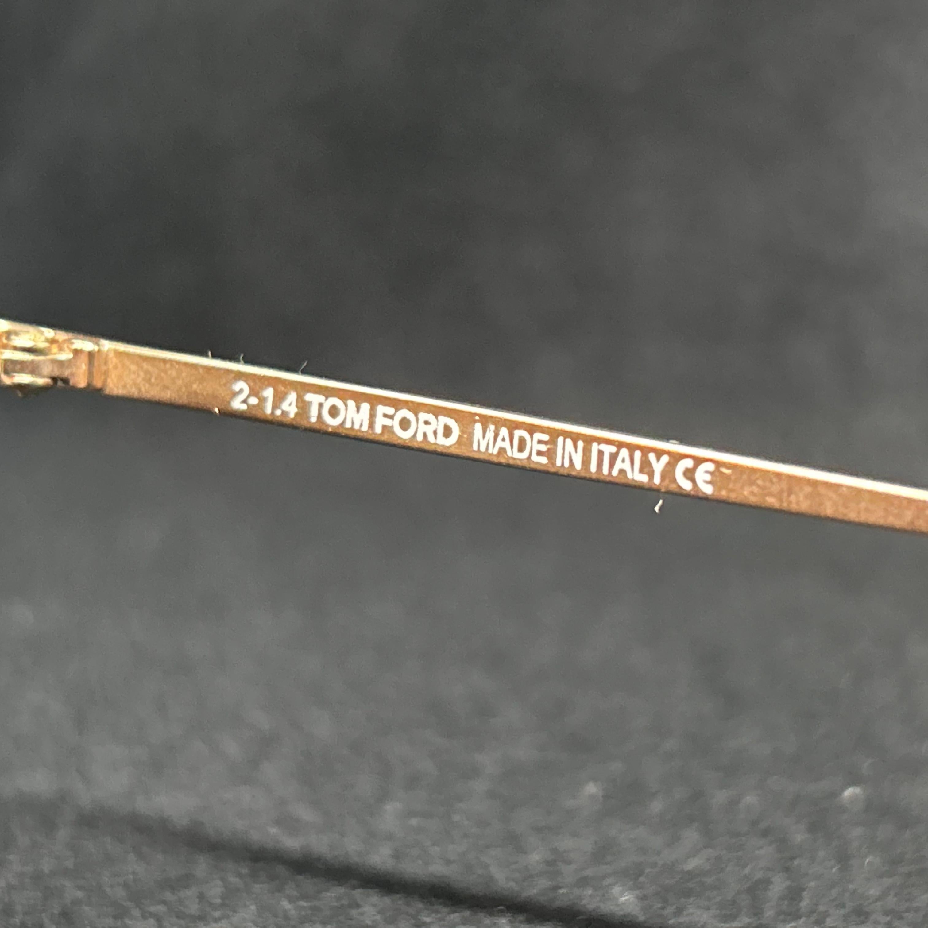 De las mujeres Años 2000 Tom Ford  Gafas de sol vintage ojo de gato amarillas y blancas