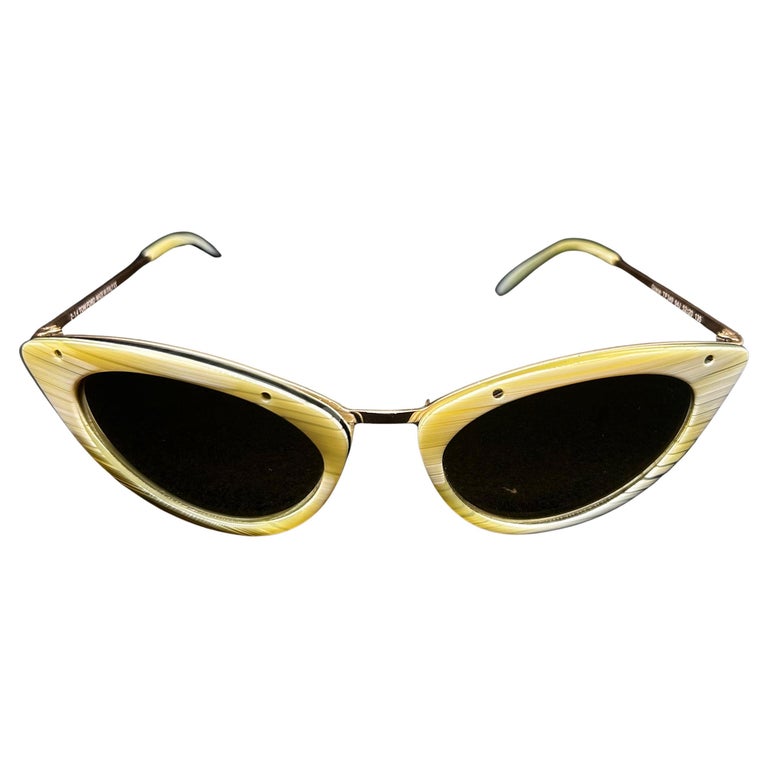 Anni 2000 Tom Ford Occhiali da sole Cat-Eye vintage gialli e