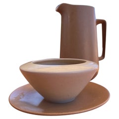 2000s Gravy Boat y Platillo bicolor Calif Tempo Metlox