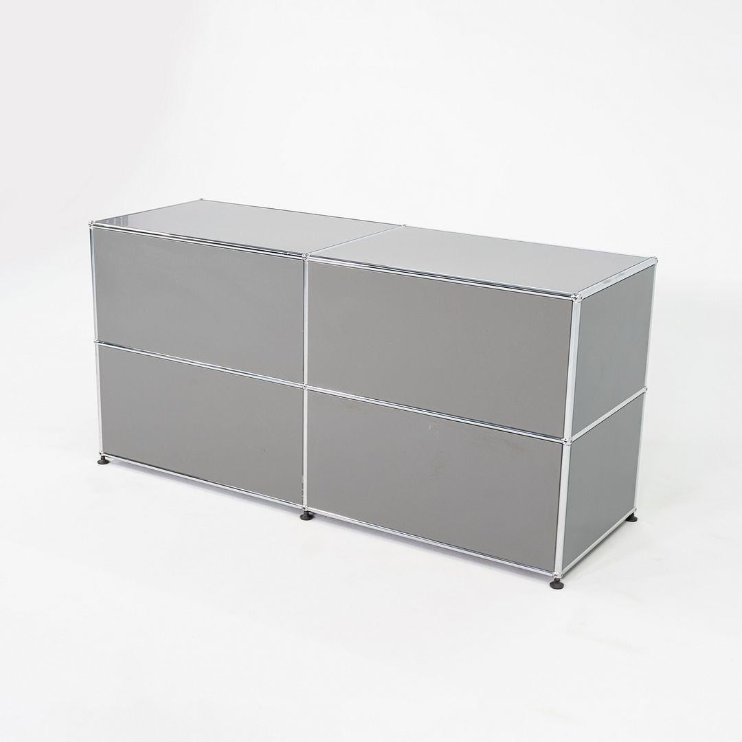 2000s USM Haller 2x2 Credenza / Cabinet en Mid Gray 3x Disponible 20