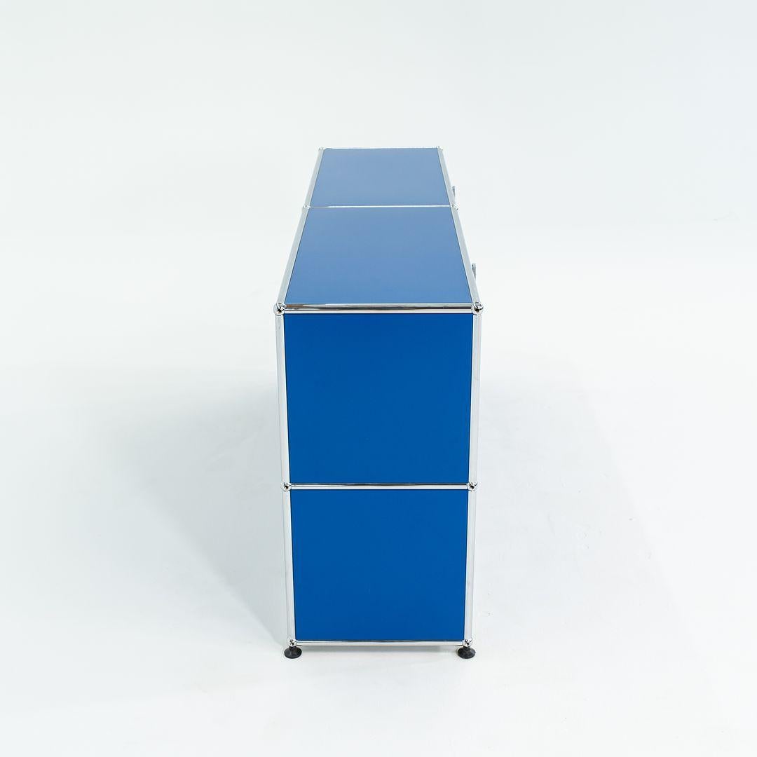Moderno 2000 Usm Haller Blu 14x60x30 in E2 Credenza / Armadio a 4 ante in vendita