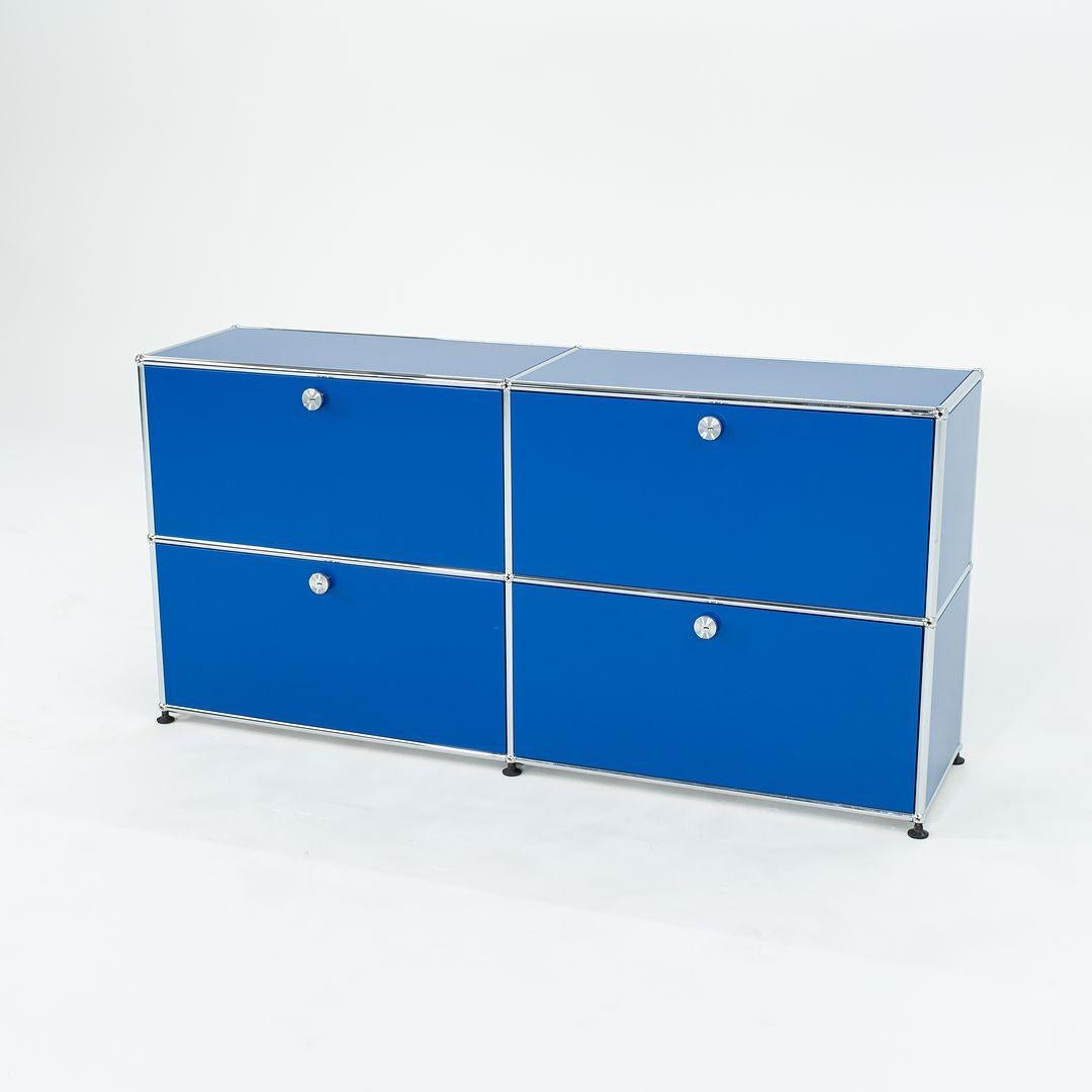 Svizzero 2000 Usm Haller Blu 14x60x30 in E2 Credenza / Armadio a 4 ante in vendita