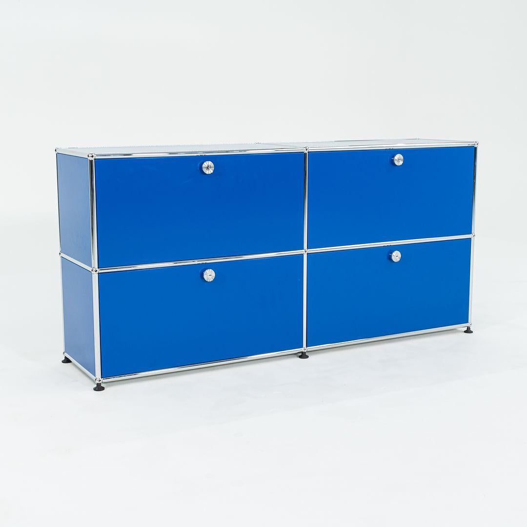 XXI secolo e contemporaneo 2000 Usm Haller Blu 14x60x30 in E2 Credenza / Armadio a 4 ante in vendita