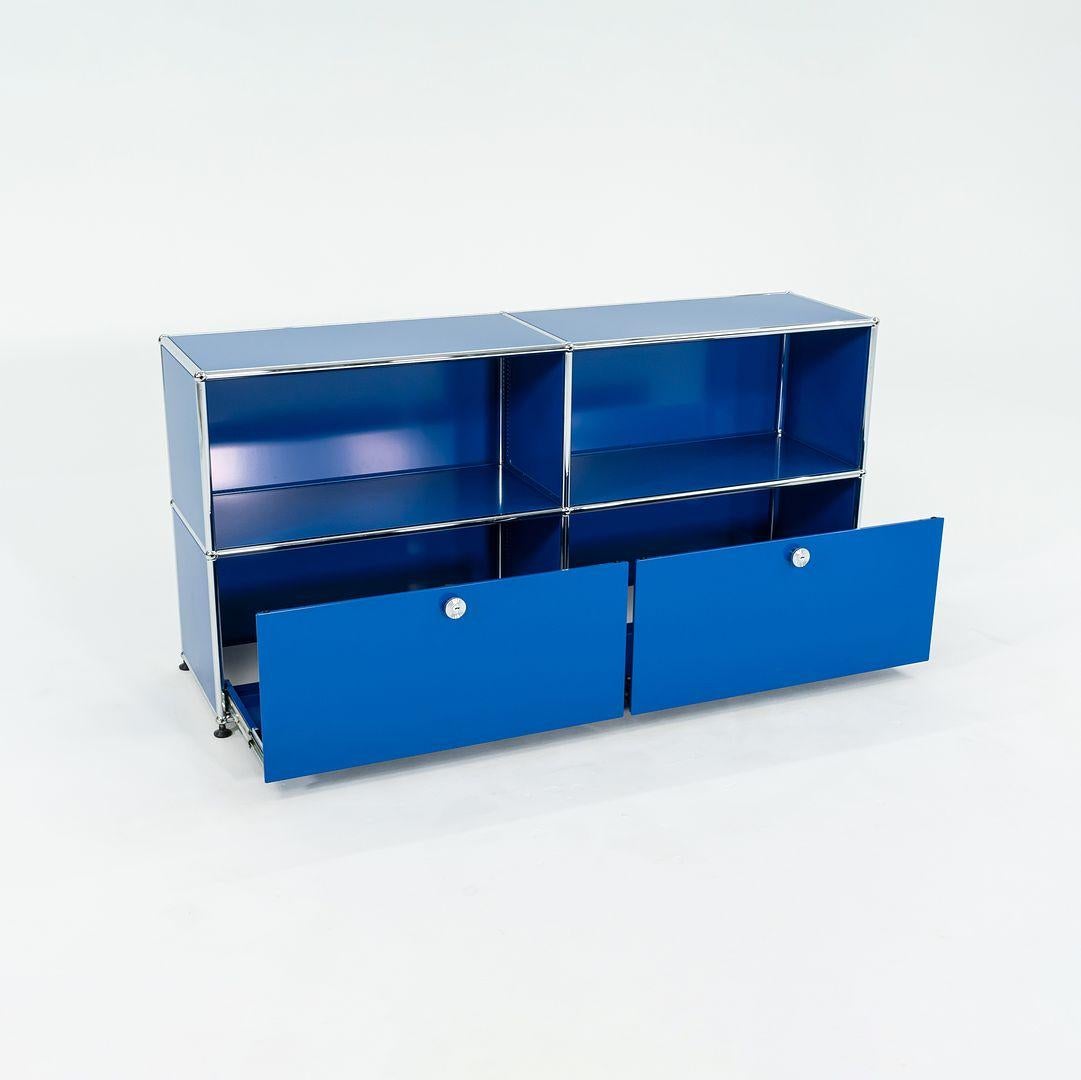 Usm Haller 2000 Blu C2A Credenza / Armadio con 2x cassetti estraibili In condizioni buone in vendita a Philadelphia, PA