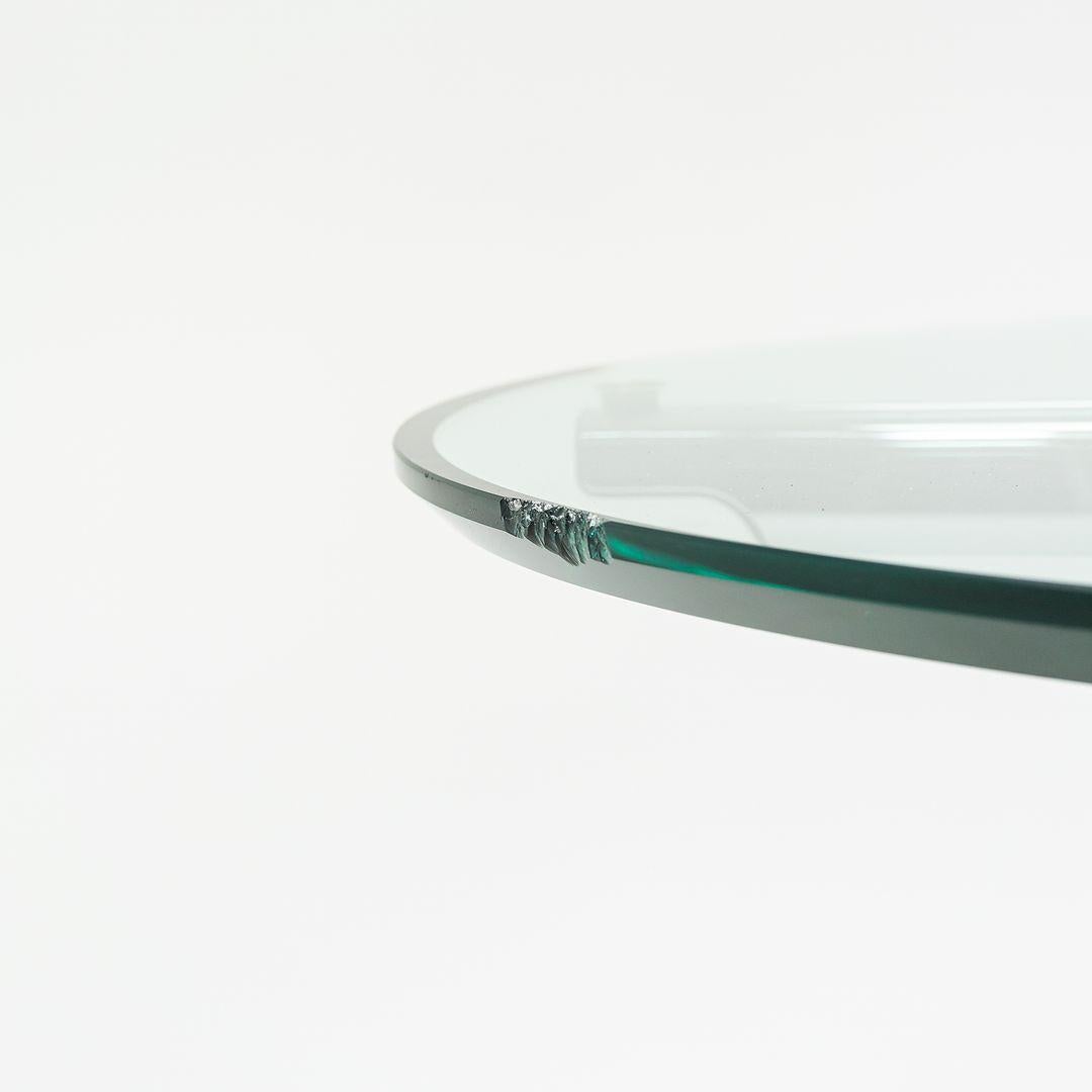 Acier Années 2000 Usm Haller Table ronde en verre Kitos avec plateau de 35 pouces en vente
