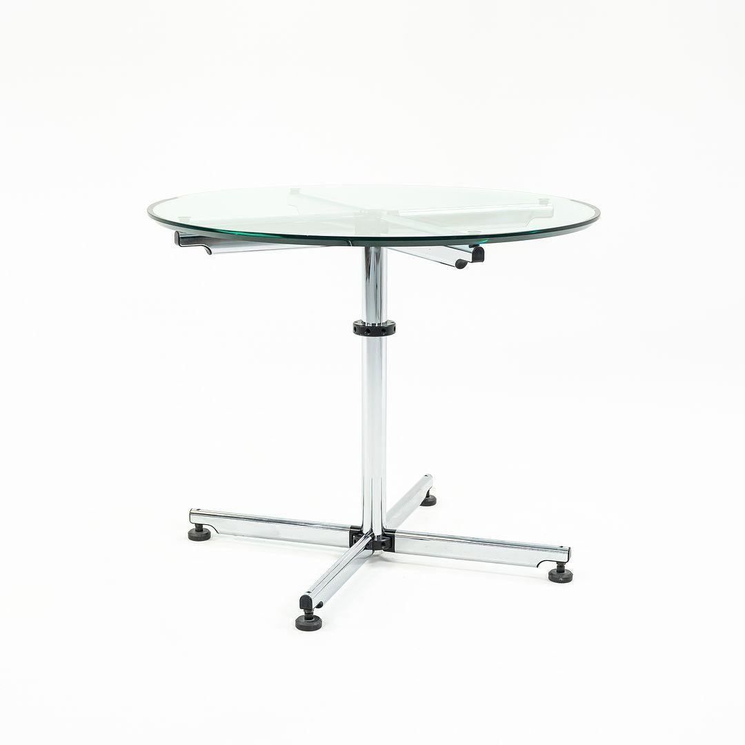 Années 2000 Usm Haller Table ronde en verre Kitos avec plateau de 35 pouces en vente 1