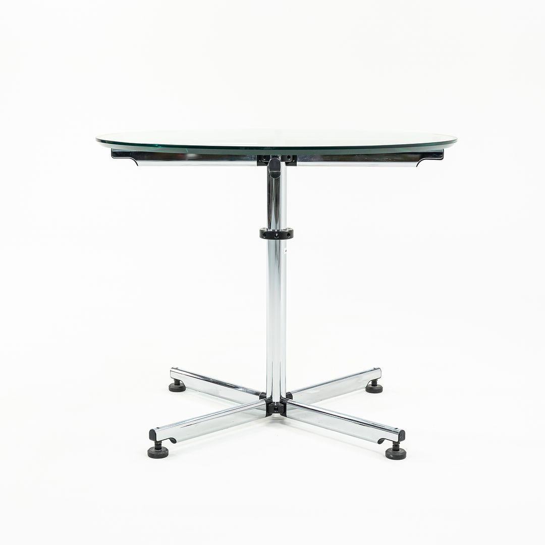 Années 2000 Usm Haller Table ronde en verre Kitos avec plateau de 35 pouces en vente 2