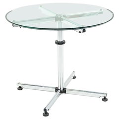 Années 2000 Usm Haller Table ronde en verre Kitos avec plateau de 35 pouces