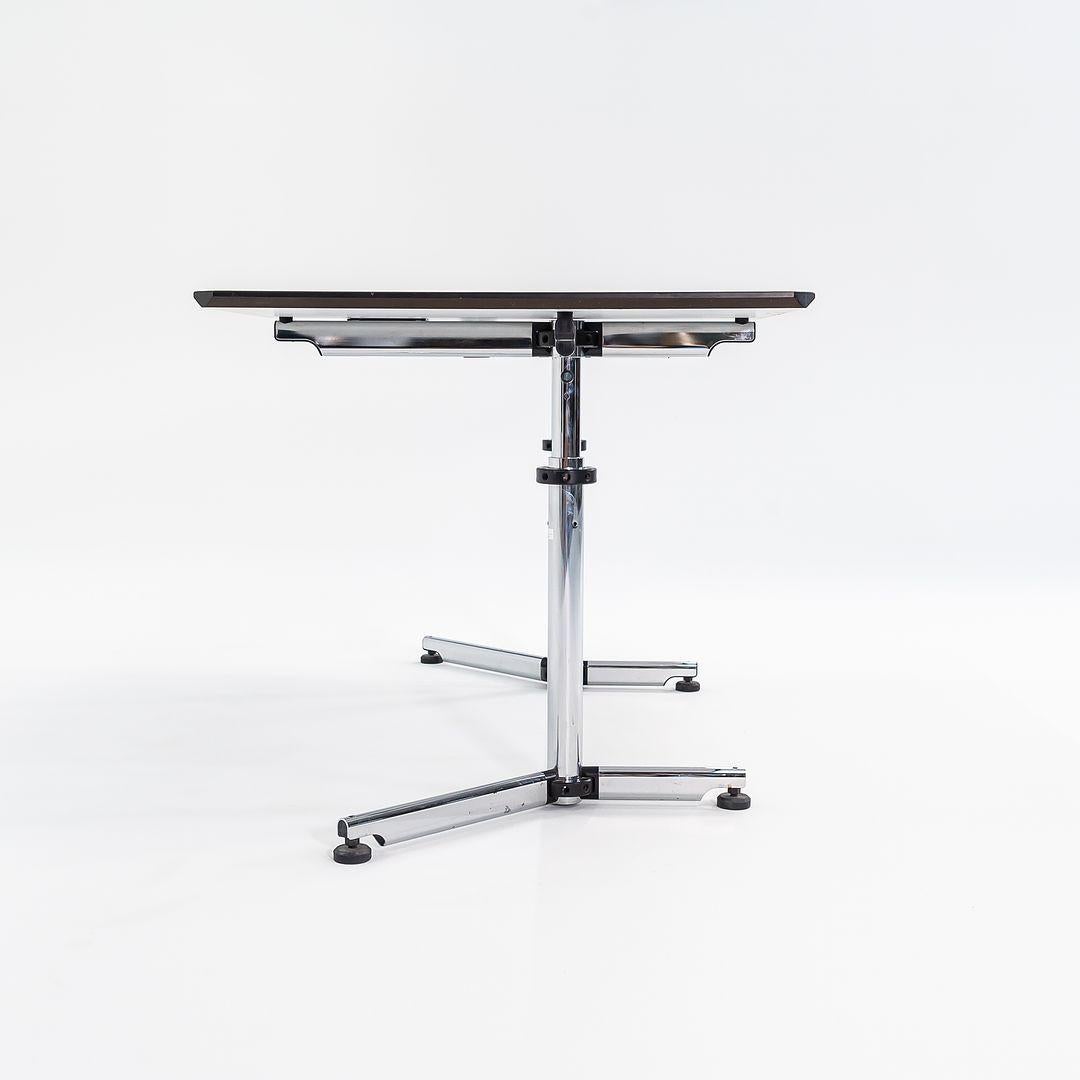 Steel 2000s USM Haller Kitos White Laminate and Chrome Table / Desk 68x30