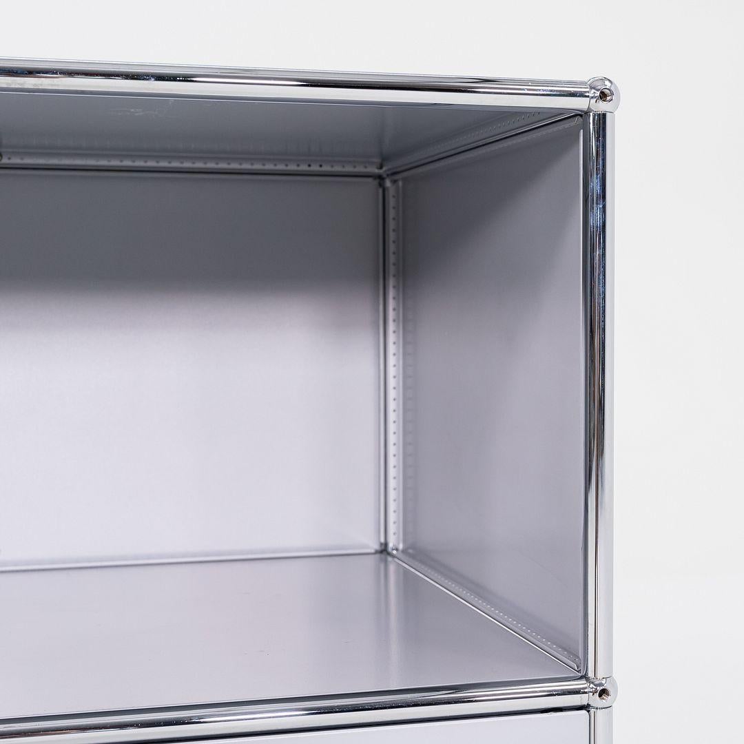 2000s USM Haller Second Cycle Credenza C2A Matte Silver 20D x 60W x 30H 3