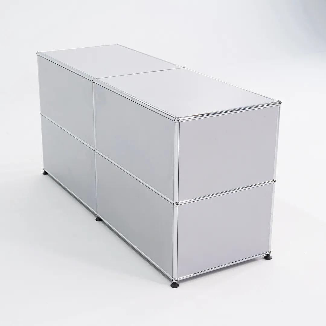 2000s USM Haller Second Cycle Credenza C2A Matte Silver 20D x 60W x 30H 5