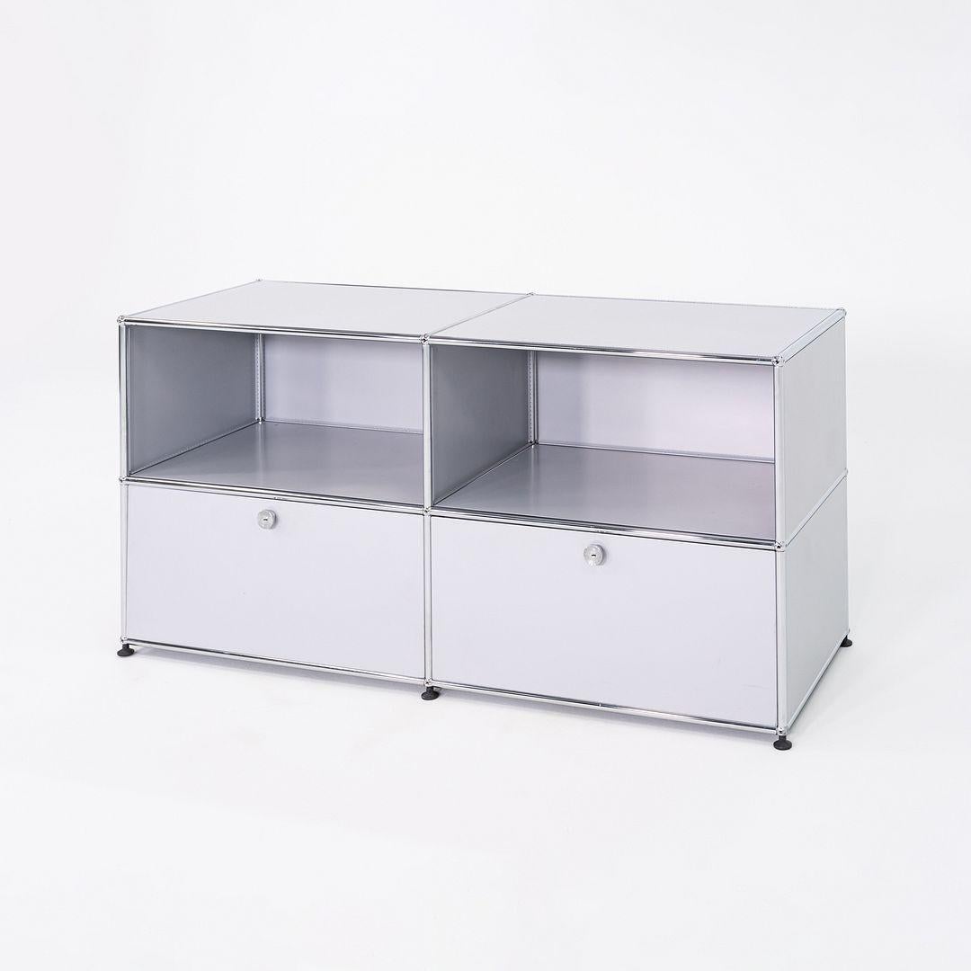 Contemporary 2000s USM Haller Second Cycle Credenza C2A Matte Silver 20D x 60W x 30H