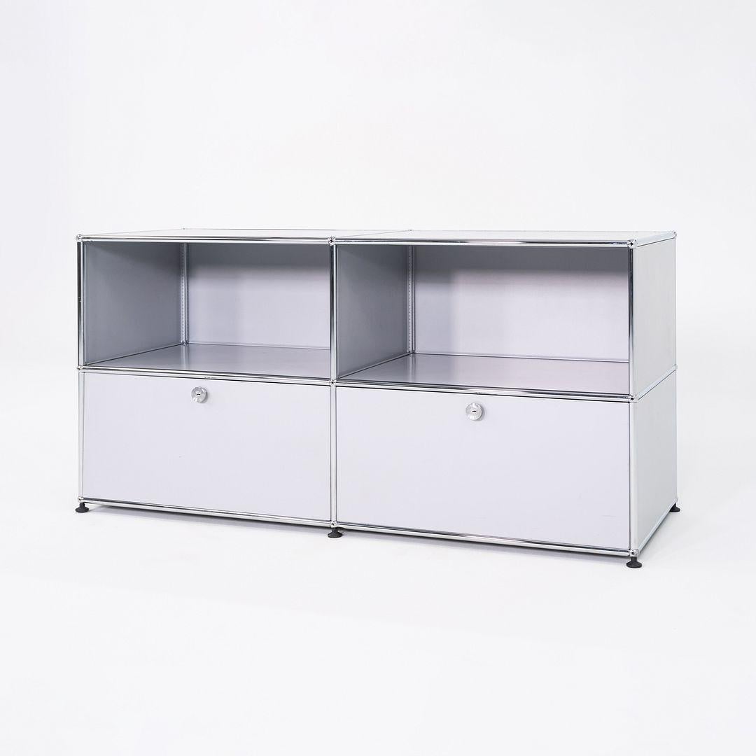 Steel 2000s USM Haller Second Cycle Credenza C2A Matte Silver 20D x 60W x 30H