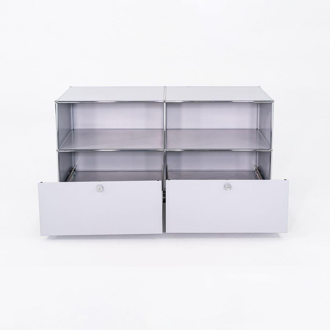 2000s USM Haller Second Cycle Credenza C2A Matte Silver 20D x 60W x 30H 1