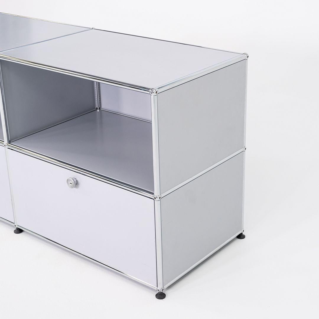 2000s USM Haller Second Cycle Credenza C2A Matte Silver 20D x 60W x 30H 2