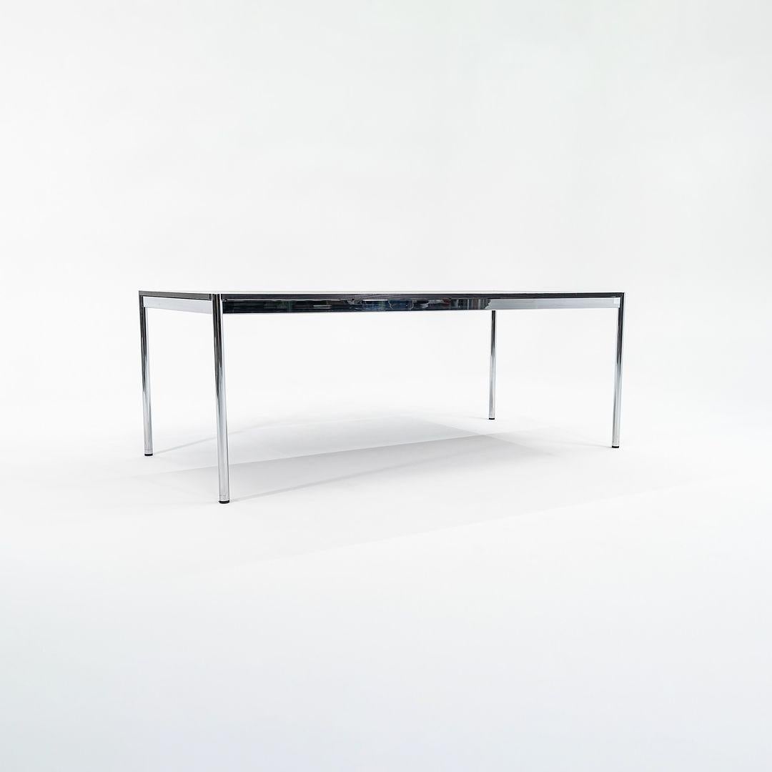 Modern 2000s USM Haller T 79 x 39 in Dining Table / Desk with Ebonized Wood Top For Sale
