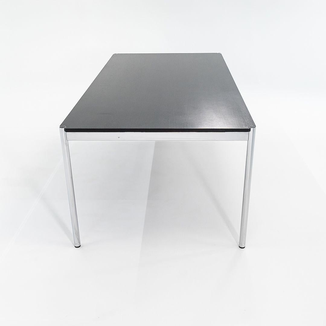 Swiss 2000s USM Haller T 79 x 39 in Dining Table / Desk with Ebonized Wood Top For Sale