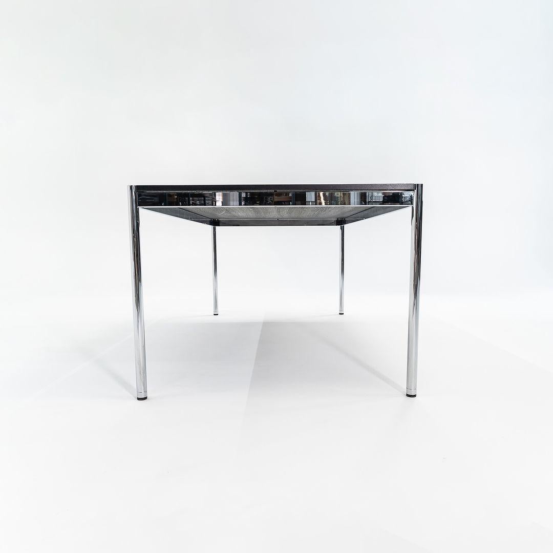 2000s USM Haller T 79 x 39 in Dining Table / Desk with Ebonized Wood Top For Sale 2