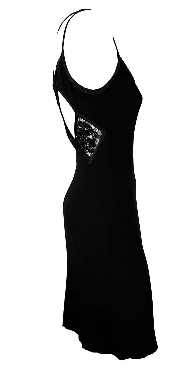 2000s Valentino Garavani Black Diamond Cutout Floral Beaded Mini Dress Y2K  For Sale at 1stDibs