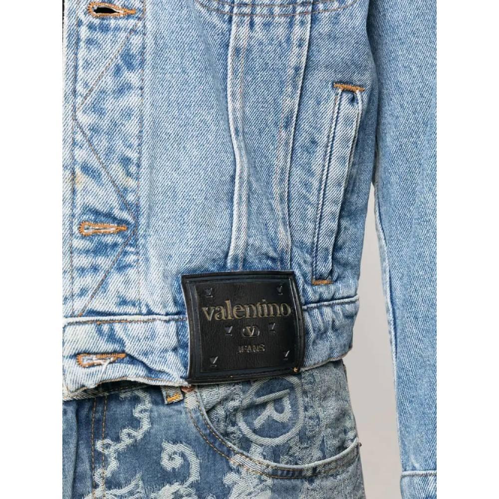 Women's or Men's 2000s Valentino Jeans Vintage blue cotton denim jacket