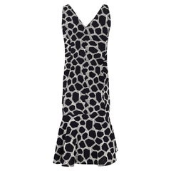 2000s Valentino Monochrome Embroidered Cotton Dress