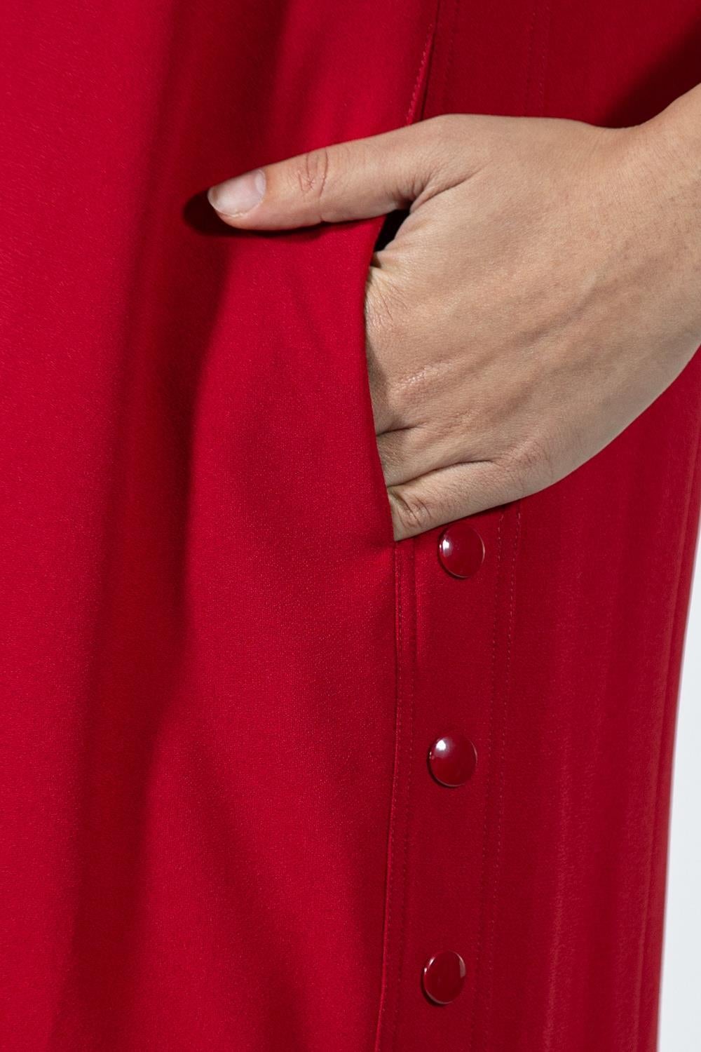 VALENTINO, robe sans manches en acétate et poly rouge avec nœud épaulement, années 2000 en vente 4