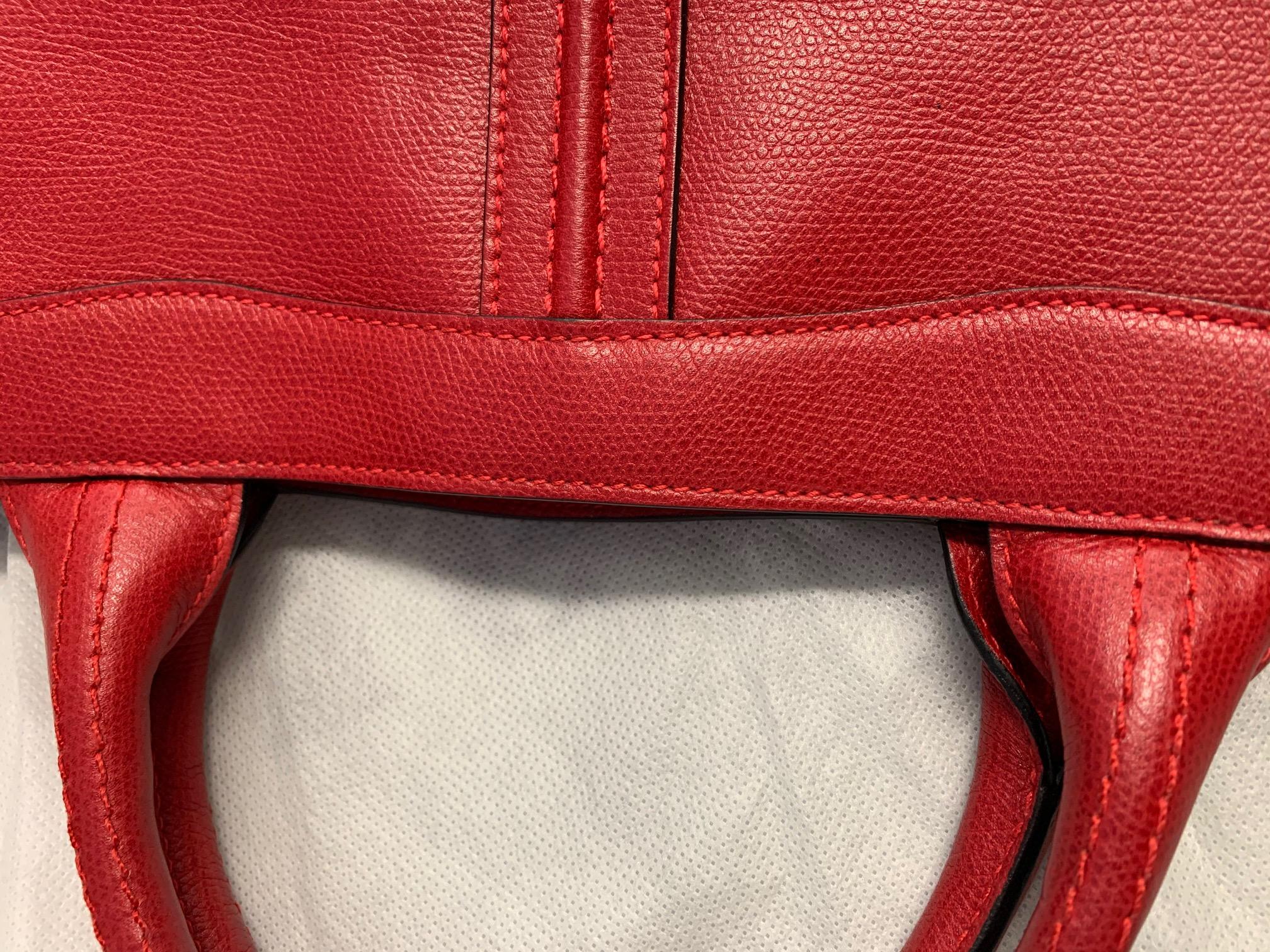 2000s Valextra Red Leather Bag 6