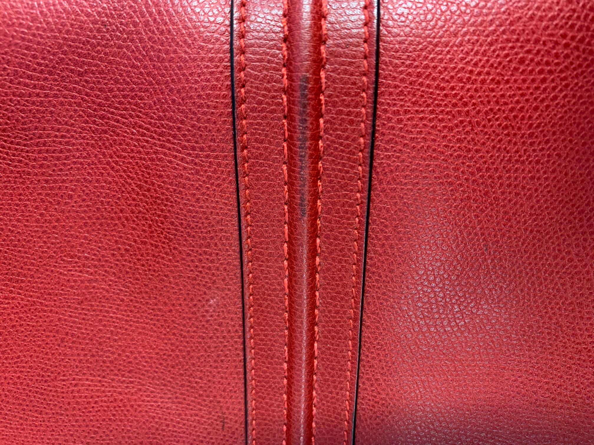 2000s Valextra Red Leather Bag 7