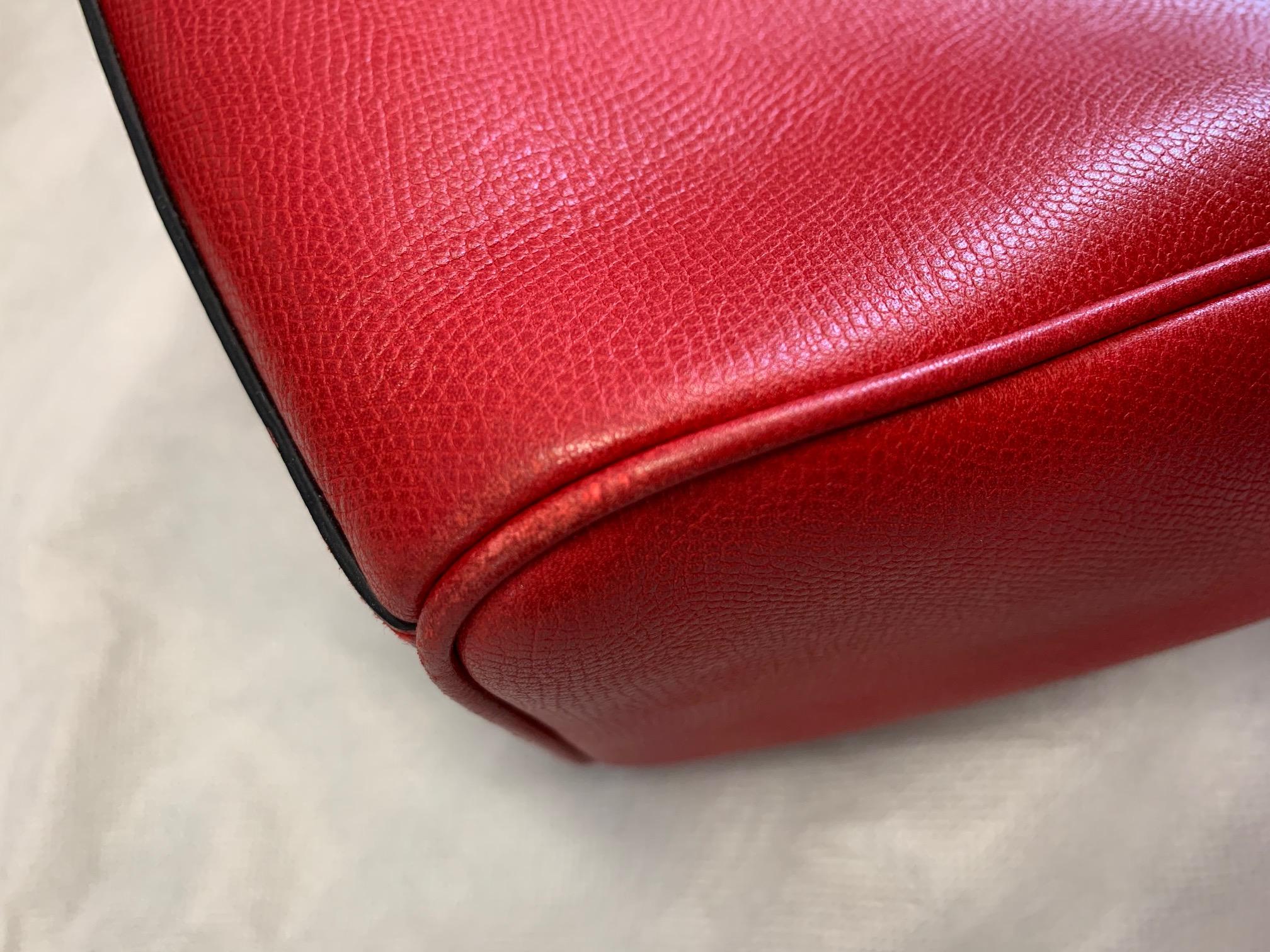 2000s Valextra Red Leather Bag 11