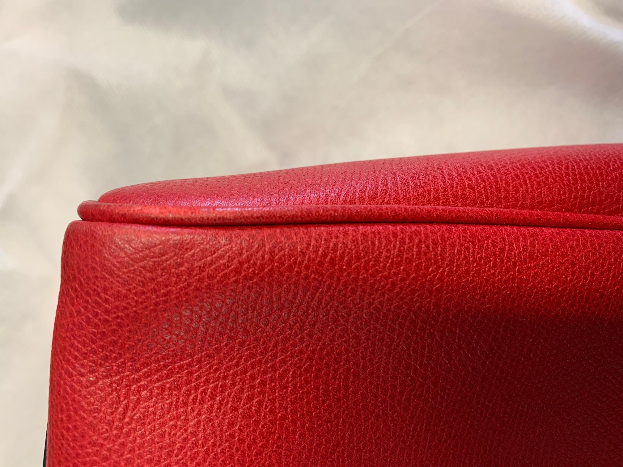 2000s Valextra Red Leather Bag 12