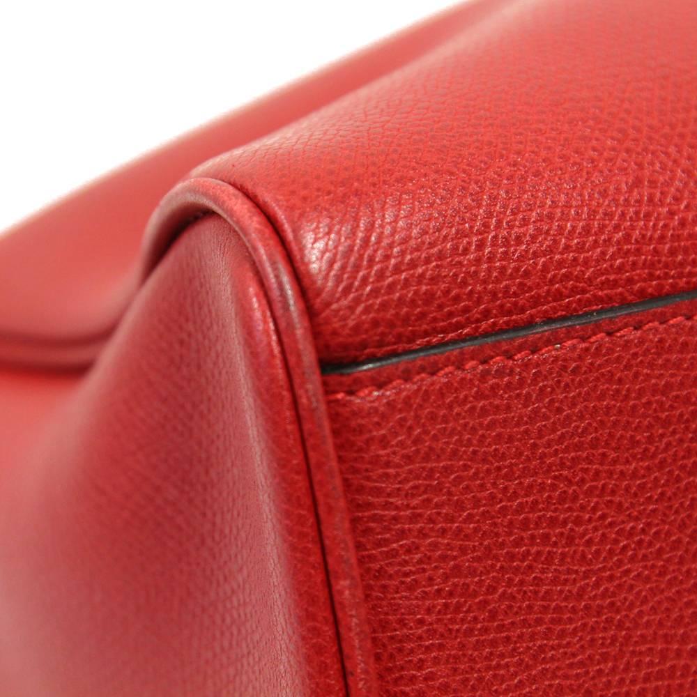 2000s Valextra Red Leather Bag 3