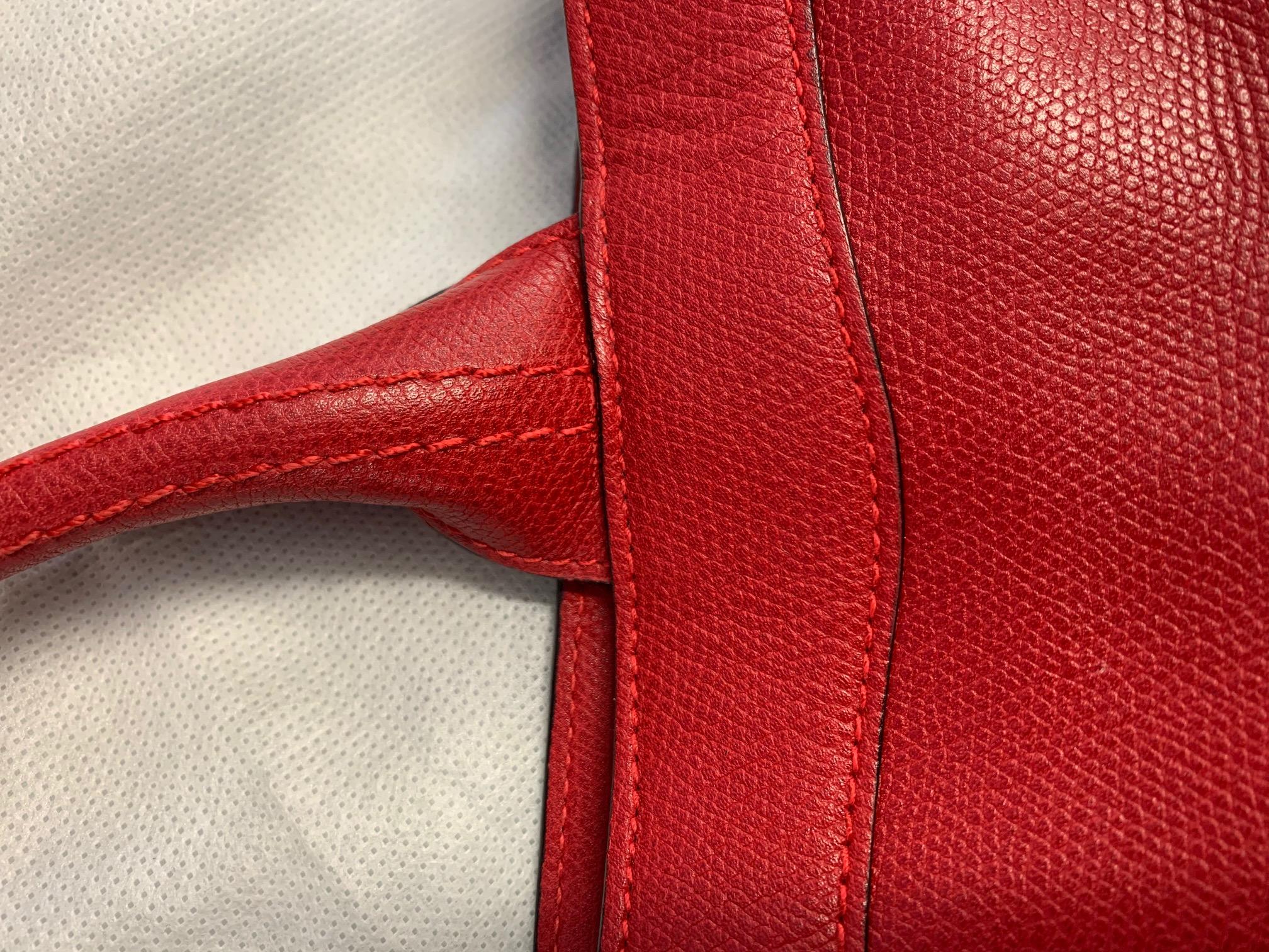 2000s Valextra Red Leather Bag 5
