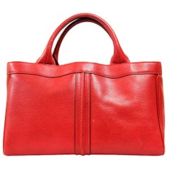 2000s Valextra Red Leather Bag