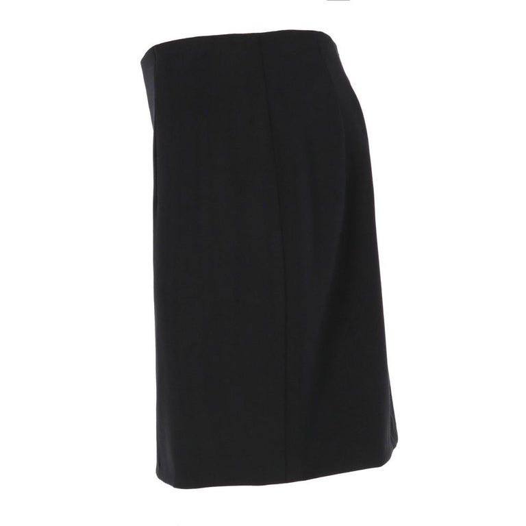 2000s Versace Black Mini Skirt For Sale at 1stDibs