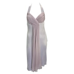2000s Versace by Donatella Versace Pastel Lavender Midi Dress