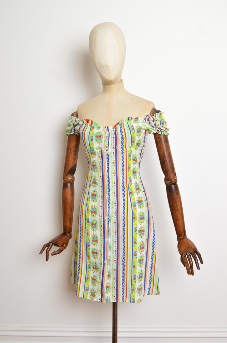 2000s summer dress Vintage Early BNWT Martina Pink Ribbon Strap Floral  Zoehify Alicia is 5 ft 7 Summer Women Polka Dot Lace