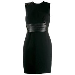 2000s Versace Leather Inserts Dress 2000s Versace Leather Inserts Dress