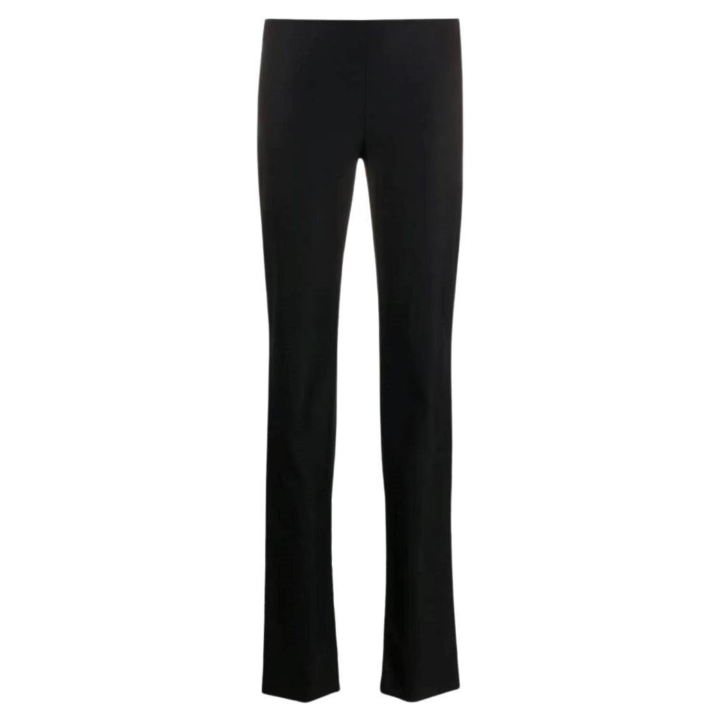 2000s Versace Vintage black wool trousers with ankle details