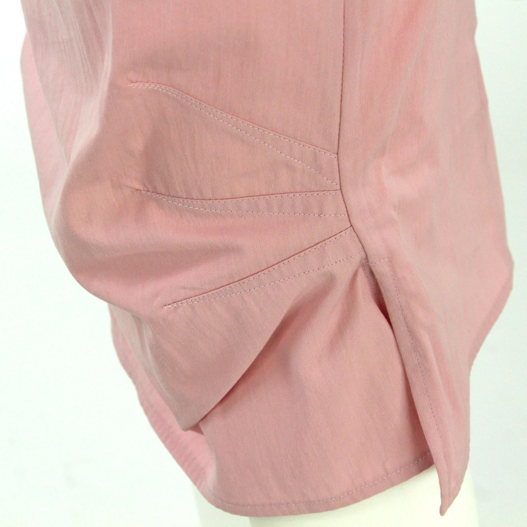 Brown 2000s Versus Pink Straight Midi Skirt For Sale