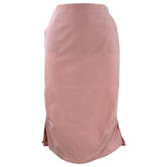 2000s Versus Pink Straight Midi Skirt